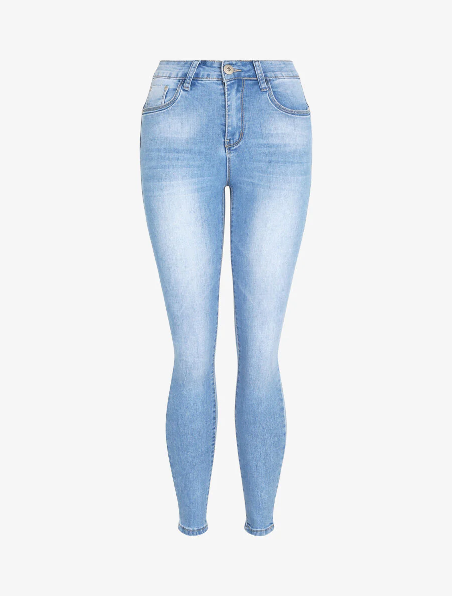 Jean skinny push up - Blauw
