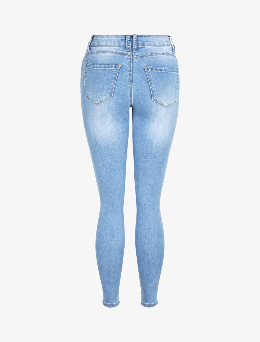 Jean skinny push up - Blauw - Image 2