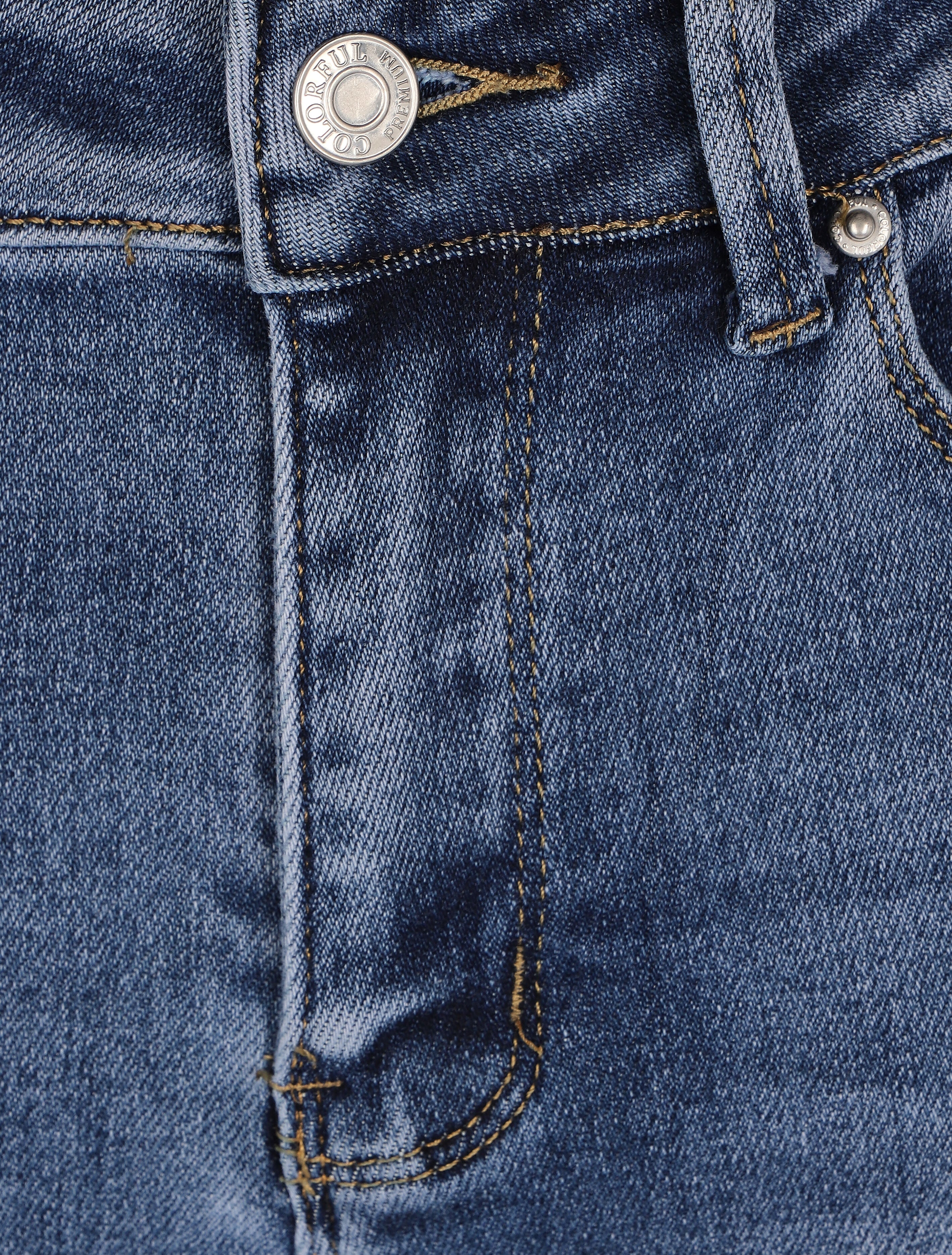Jean skinny push up met scherpe zoomranden - Blauw - Image 3