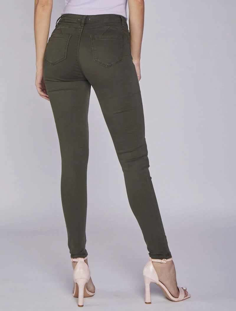 Skinny jeans standaard taille - Kaki - Image 2