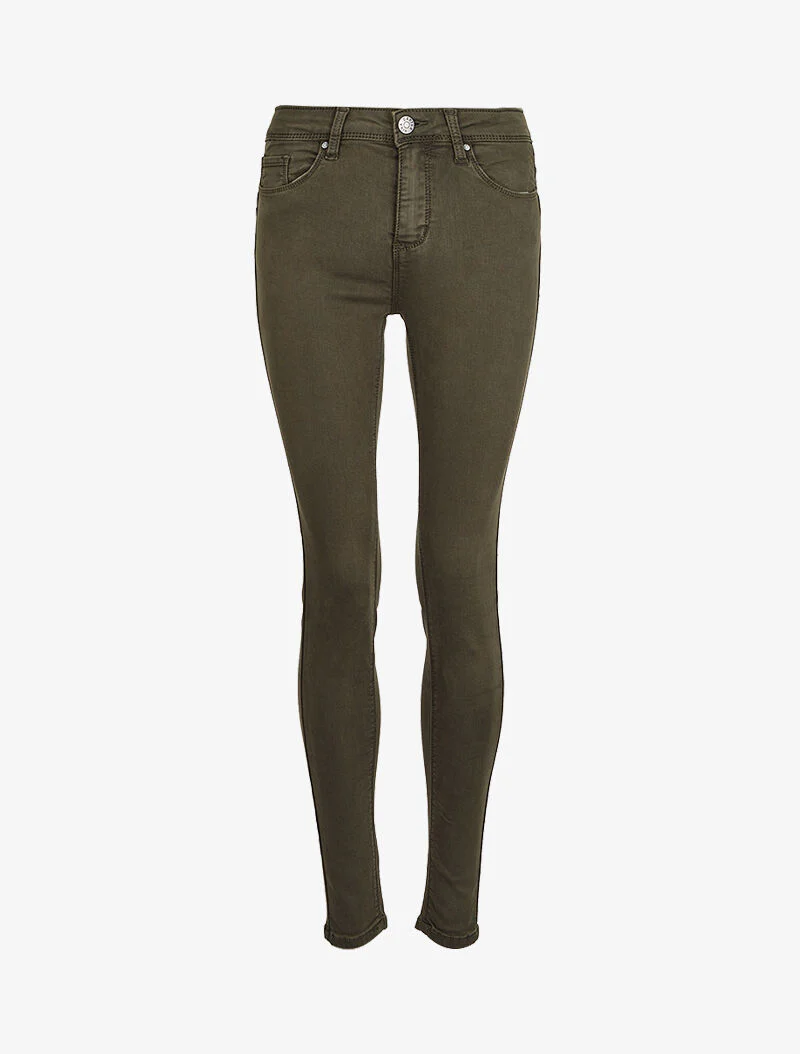 Skinny jeans standaard taille - Kaki - Image 3