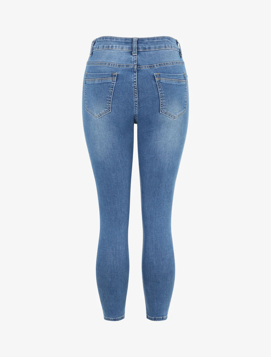 Jean skinny stretch met hoge taille - Blauw denim - Image 2