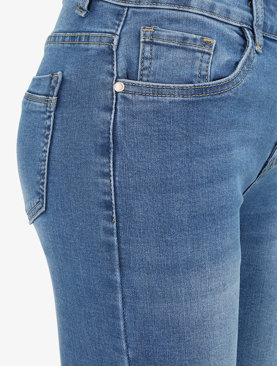 Jean skinny stretch met hoge taille - Blauw denim - Image 3