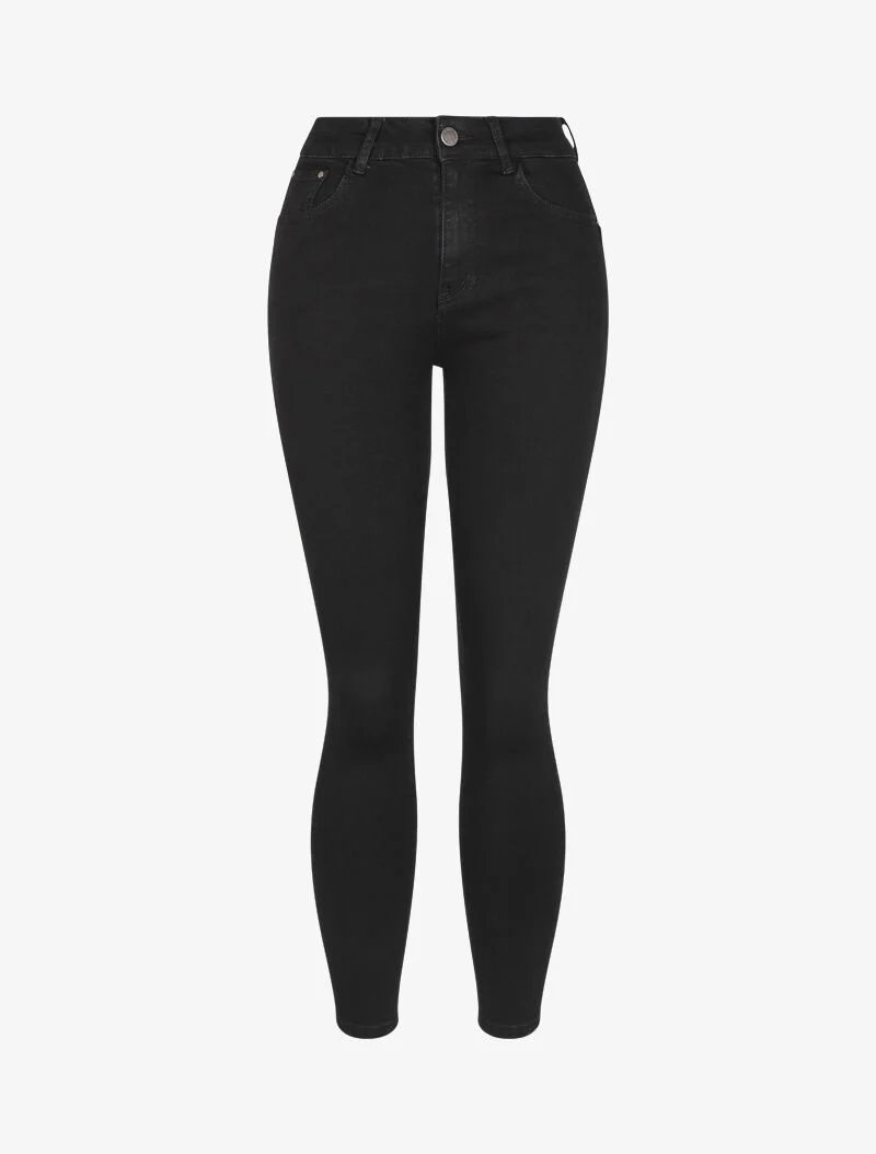 Skinny jeans effen - Zwart