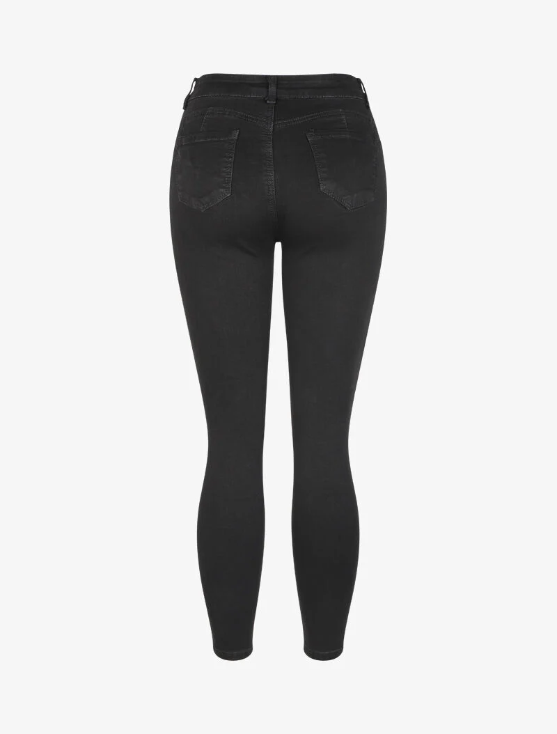 Skinny jeans effen - Zwart - Image 2