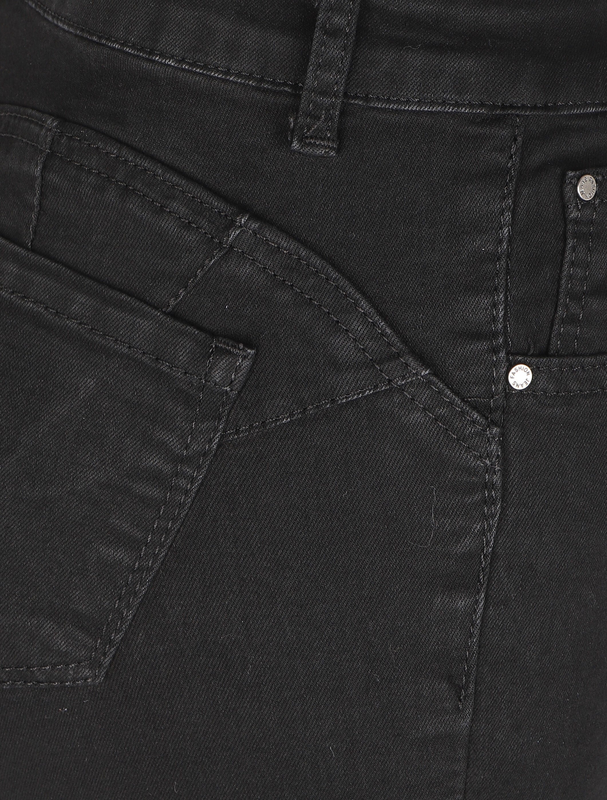 Skinny jeans effen - Zwart - Image 3