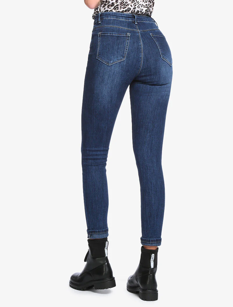 Basis skinny jeans - blauw denim - Image 2