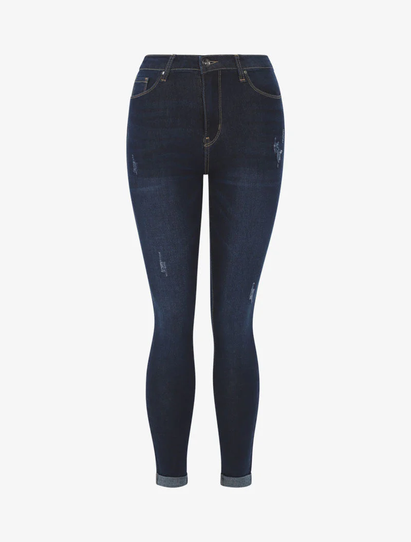 Basis skinny jeans met merk - blauw denim - Image 3