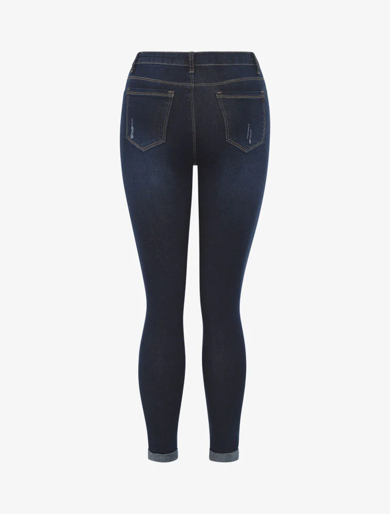 Basis skinny jeans met merk - blauw denim - Image 4