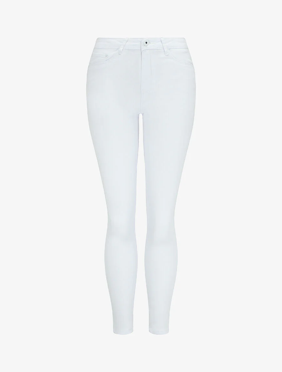 Jean slim eenkleurig push up - Wit