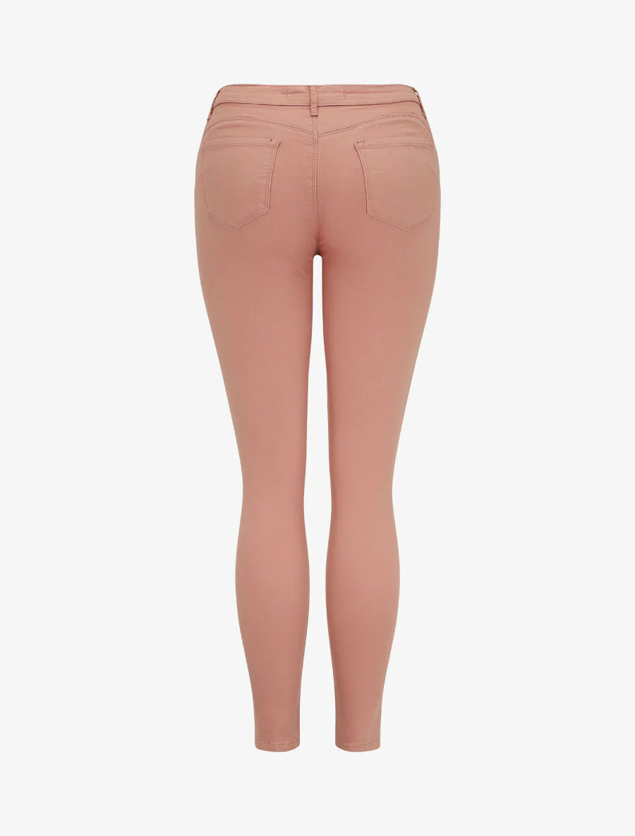 Jean slim eenkleurig push up - Roze - Image 2