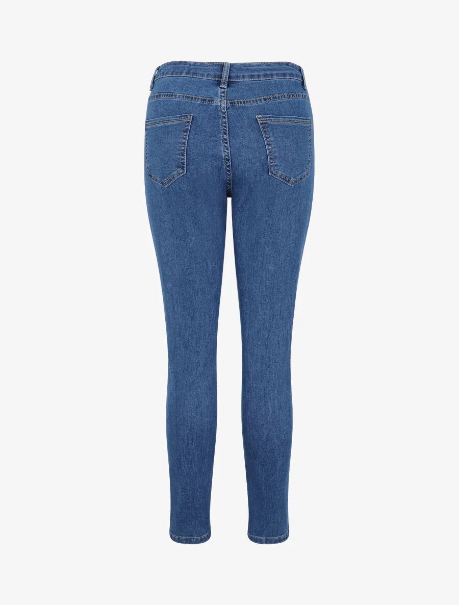 Jean slim effen grote maat - Blauw denim - Image 2