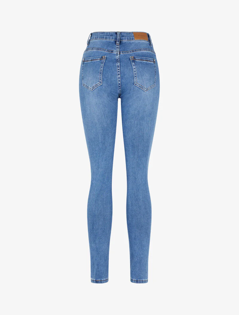 Slim jeans met wassing - blauw denim - Image 4