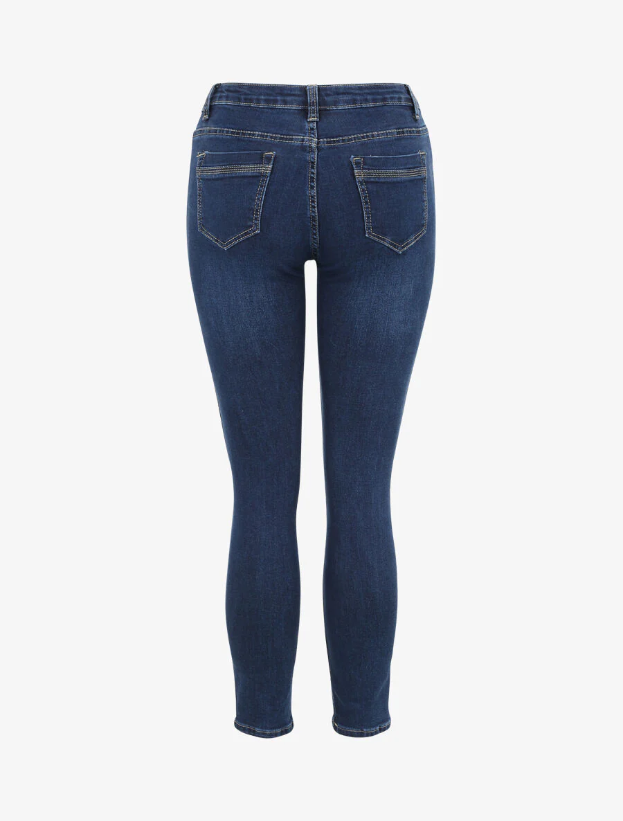 Jean slim hoge taille klassiek - Donkerblauw - Image 2