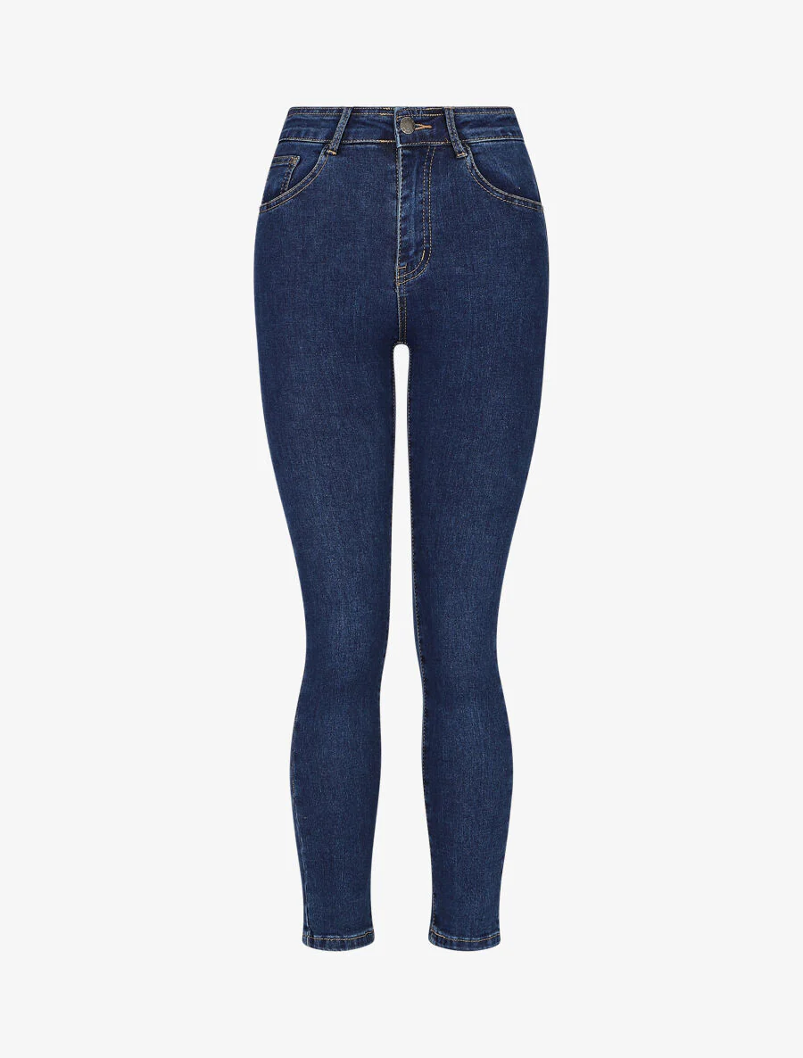 Skinny push-up jeans - Blauw