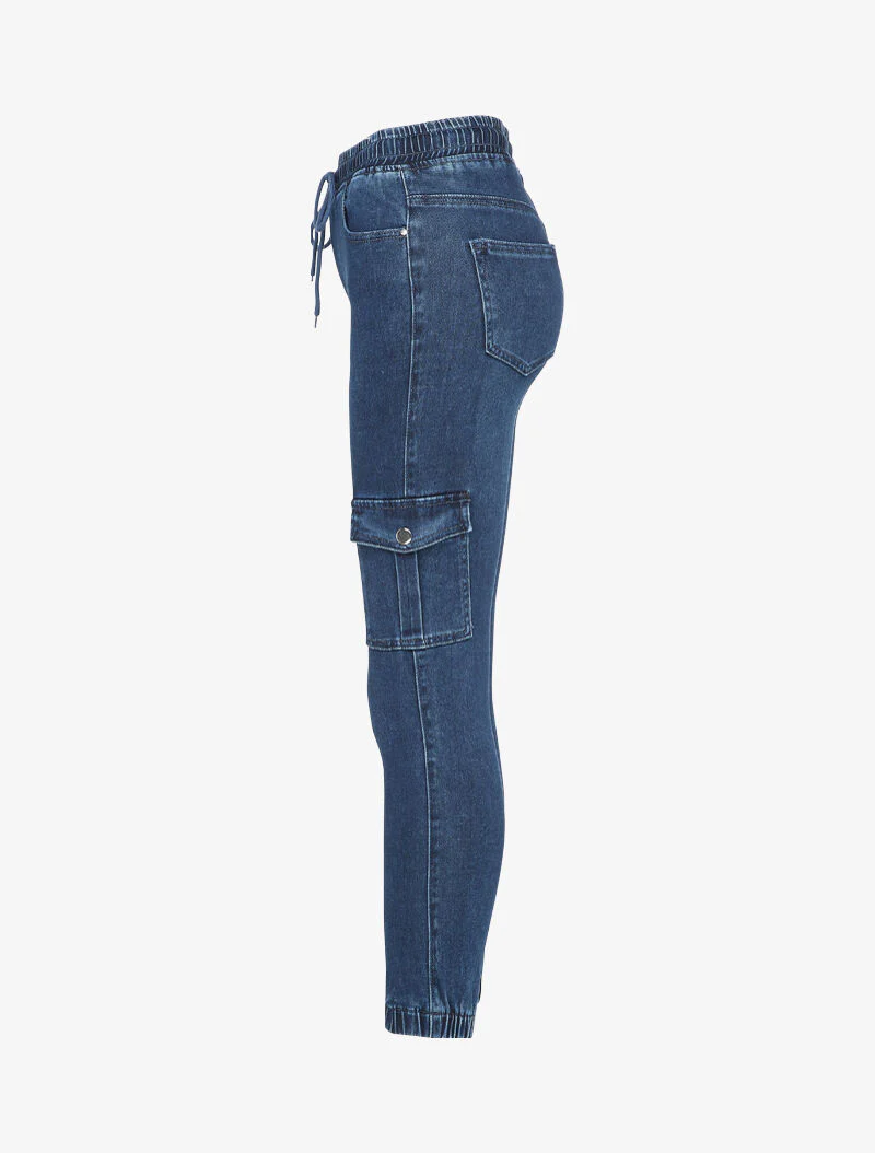 Jean slim cargo stijl - Blauw denim - Image 3