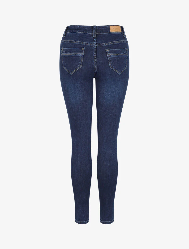 Jean slim stretch met hoge taille - Blauw denim - Image 2