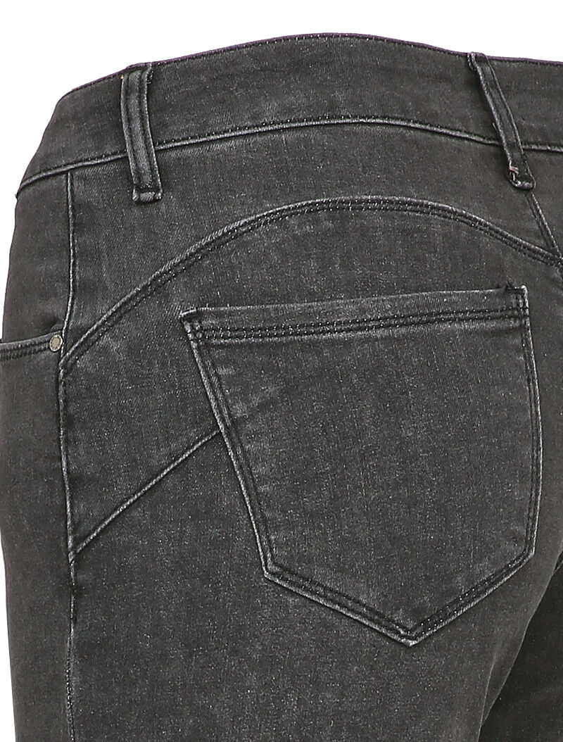 Slim fit stretch jeans met standaard taille - Donkergrijs - Image 3