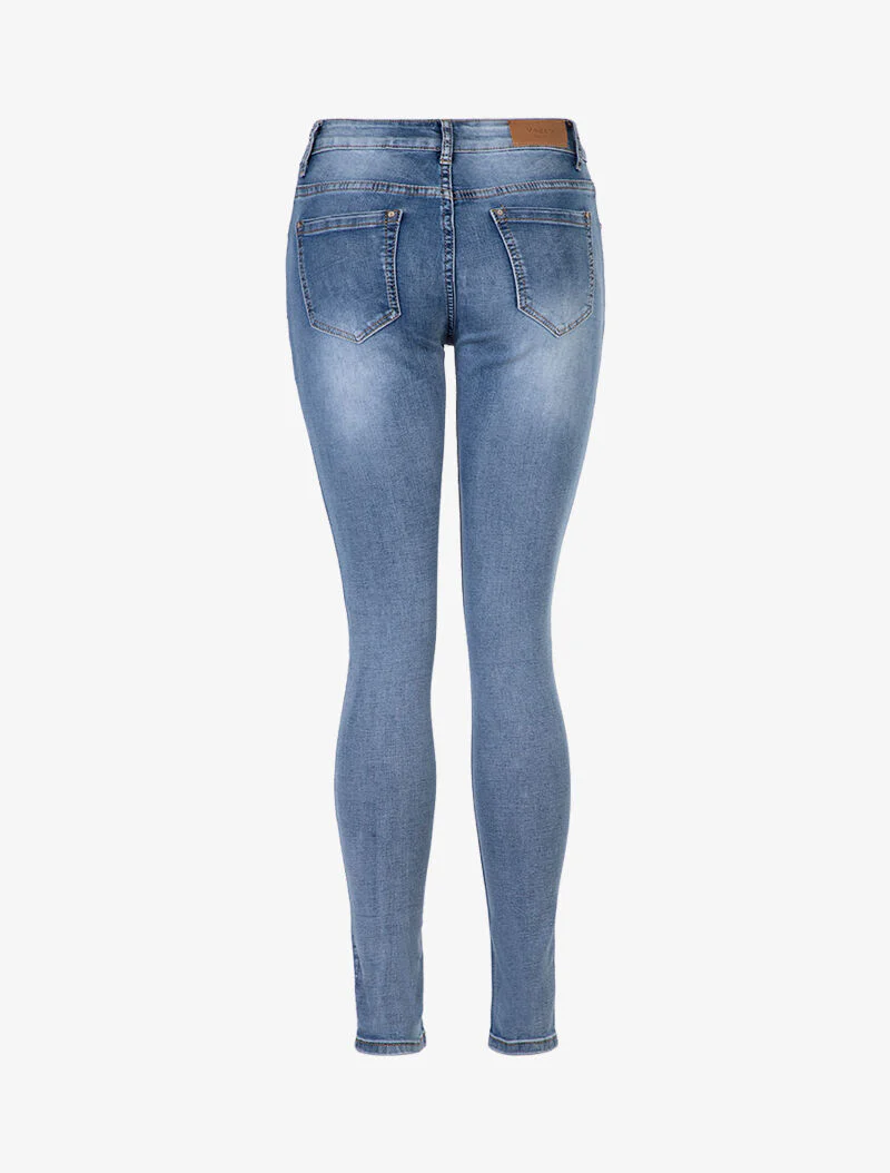 Slim jeans met verwassen look - blauw denim - Image 2