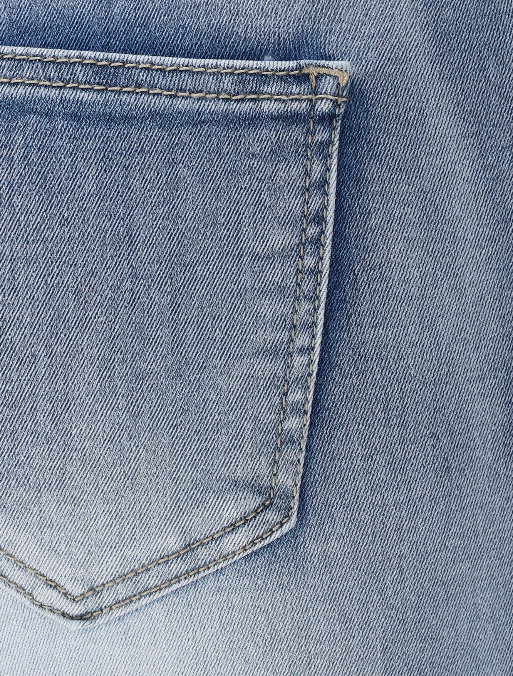 Jean slim verbleekt met standaard elastische taille - Lichtblauw - Image 3