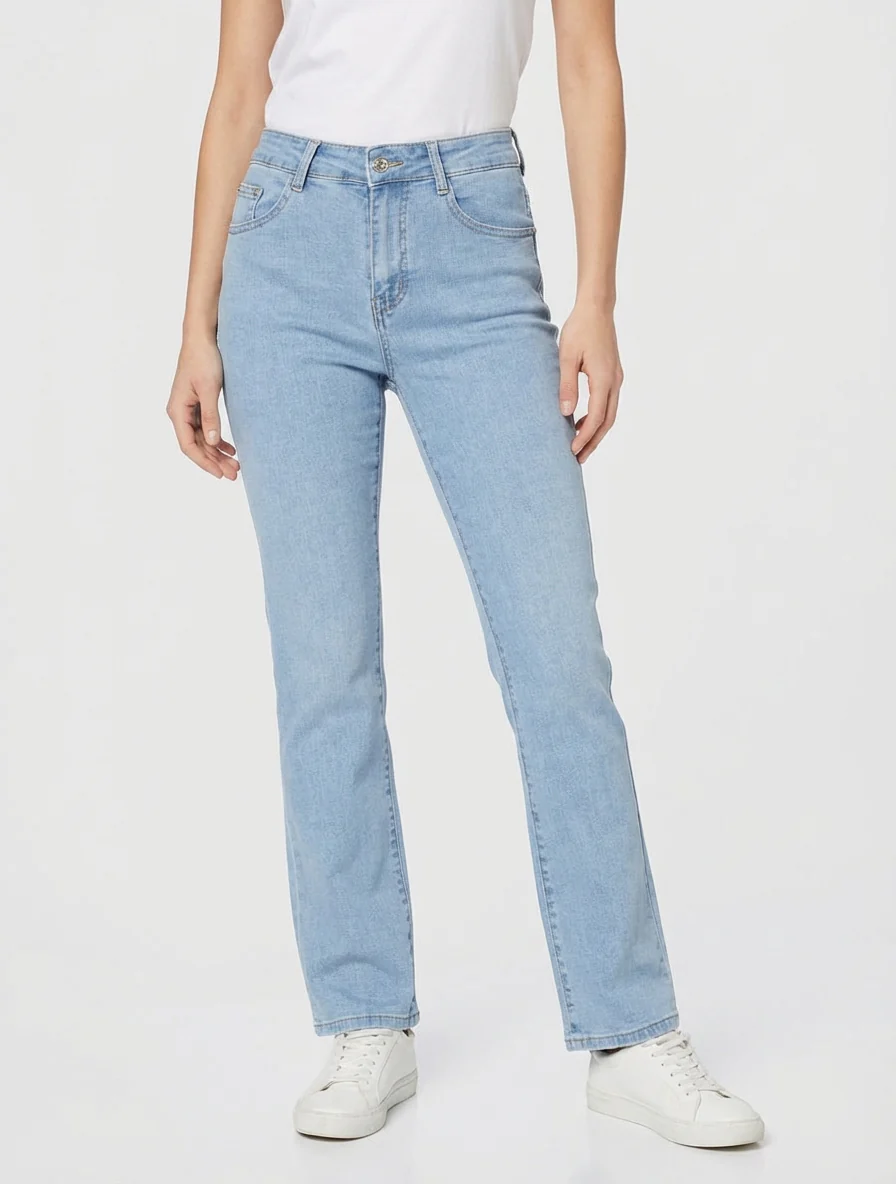 Jean standaard push-up rechte snit - Blauw - Image 4