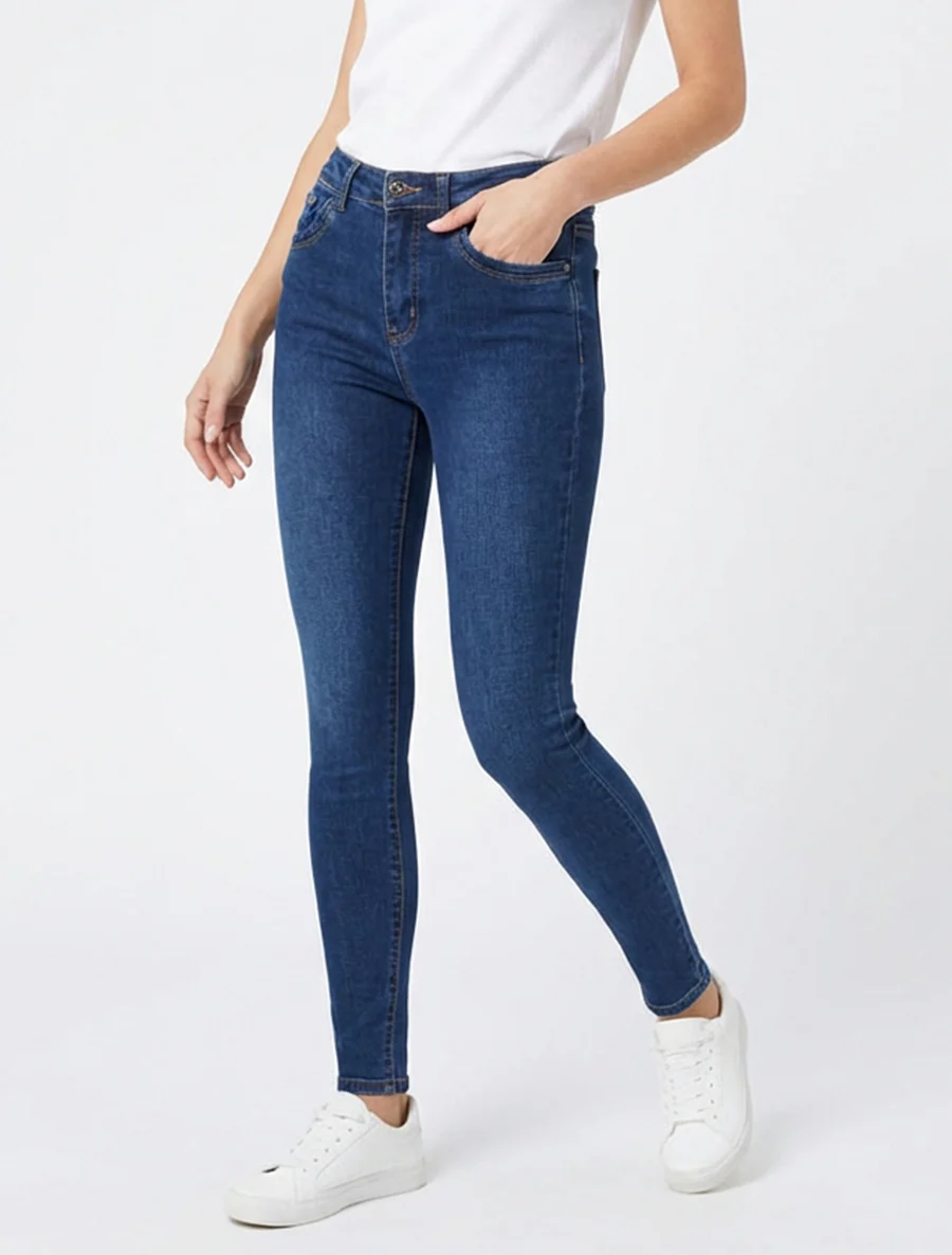 Jean standaard skinny fit - Blauw - Image 4