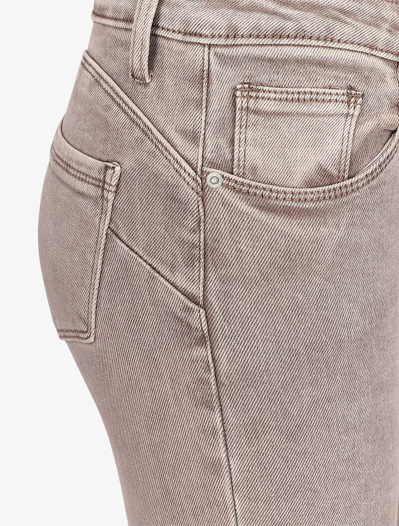 Jean stretch met hoge taille en skinny pasvorm - Beige - Image 3