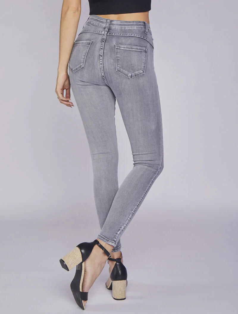 Jean ultra skinny standaard taille - Grijs - Image 2