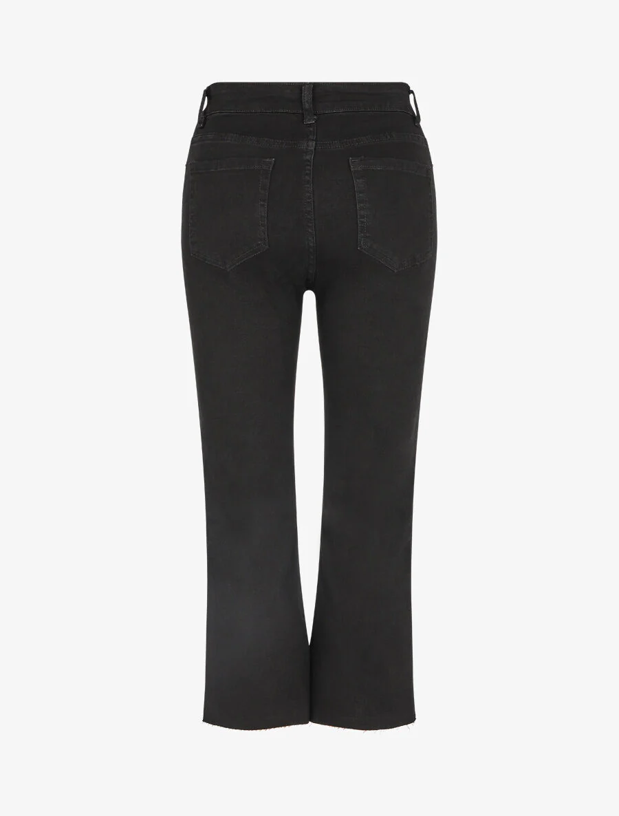 Jean flare 7/8 met hoge taille - Zwart - Image 2