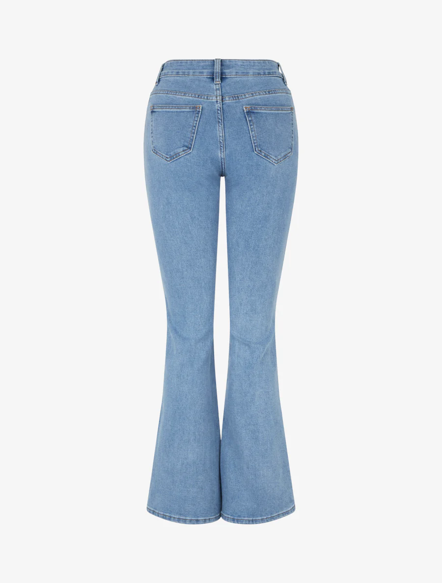 Jeans flare push-up met dubbele knoopsluiting - Lichtblauw - Image 2