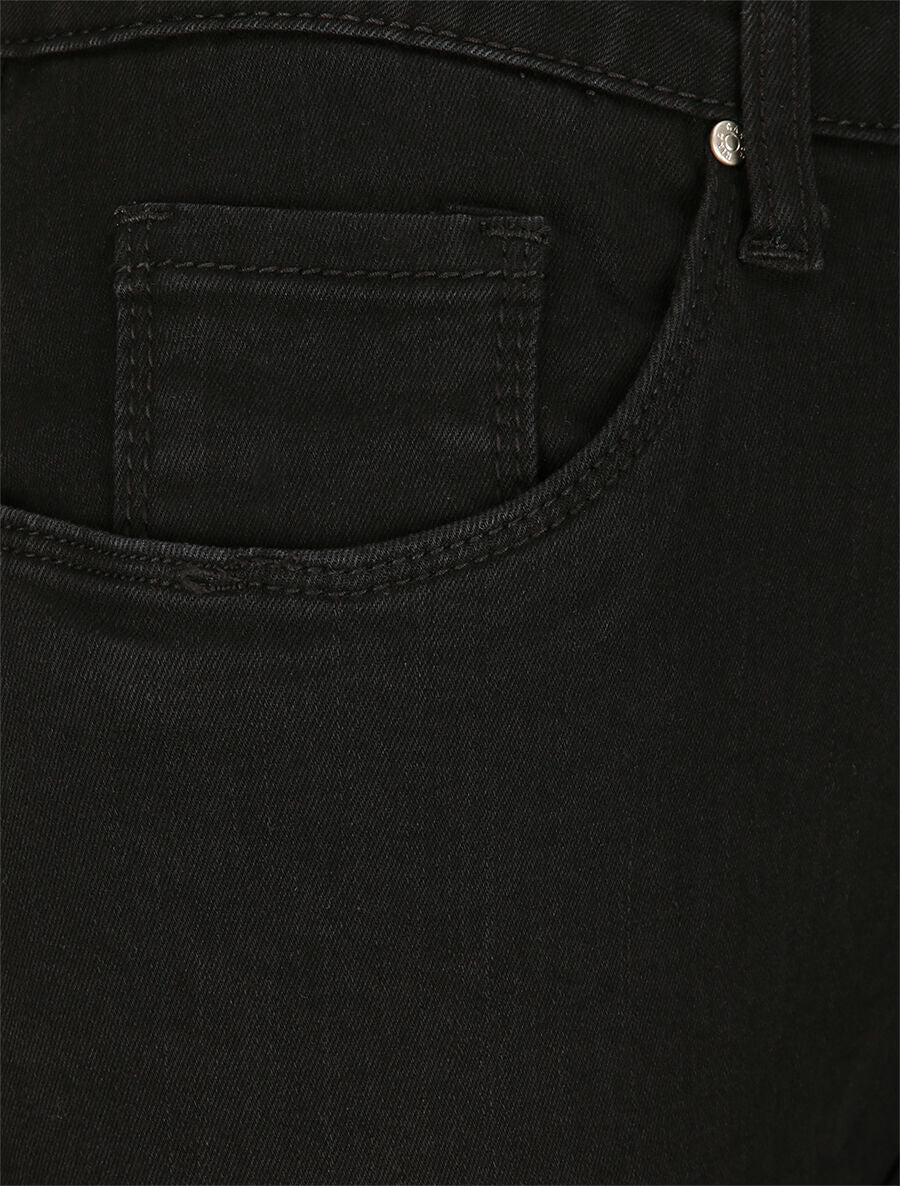 Jean met hoge taille en uitlopende pijpen - Zwart - Image 3