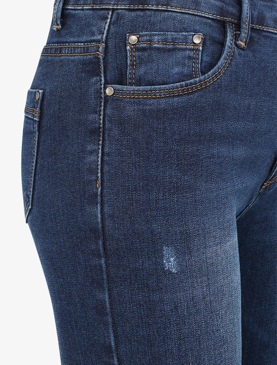 Jean hoge taille skinny gewassen - Blauw - Image 3