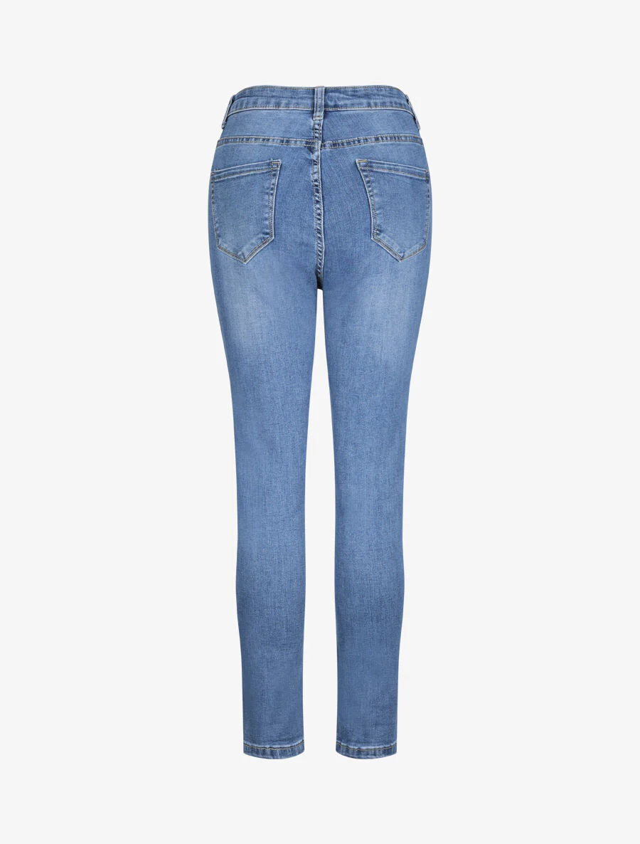 Jean grote maat slim met hoge taille - Blauw denim - Image 2
