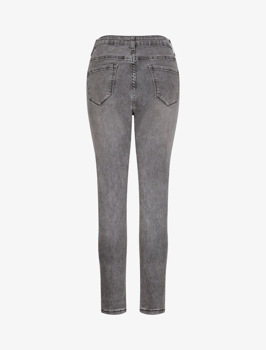Jean grote maat slim met hoge taille - Grijs - Image 2