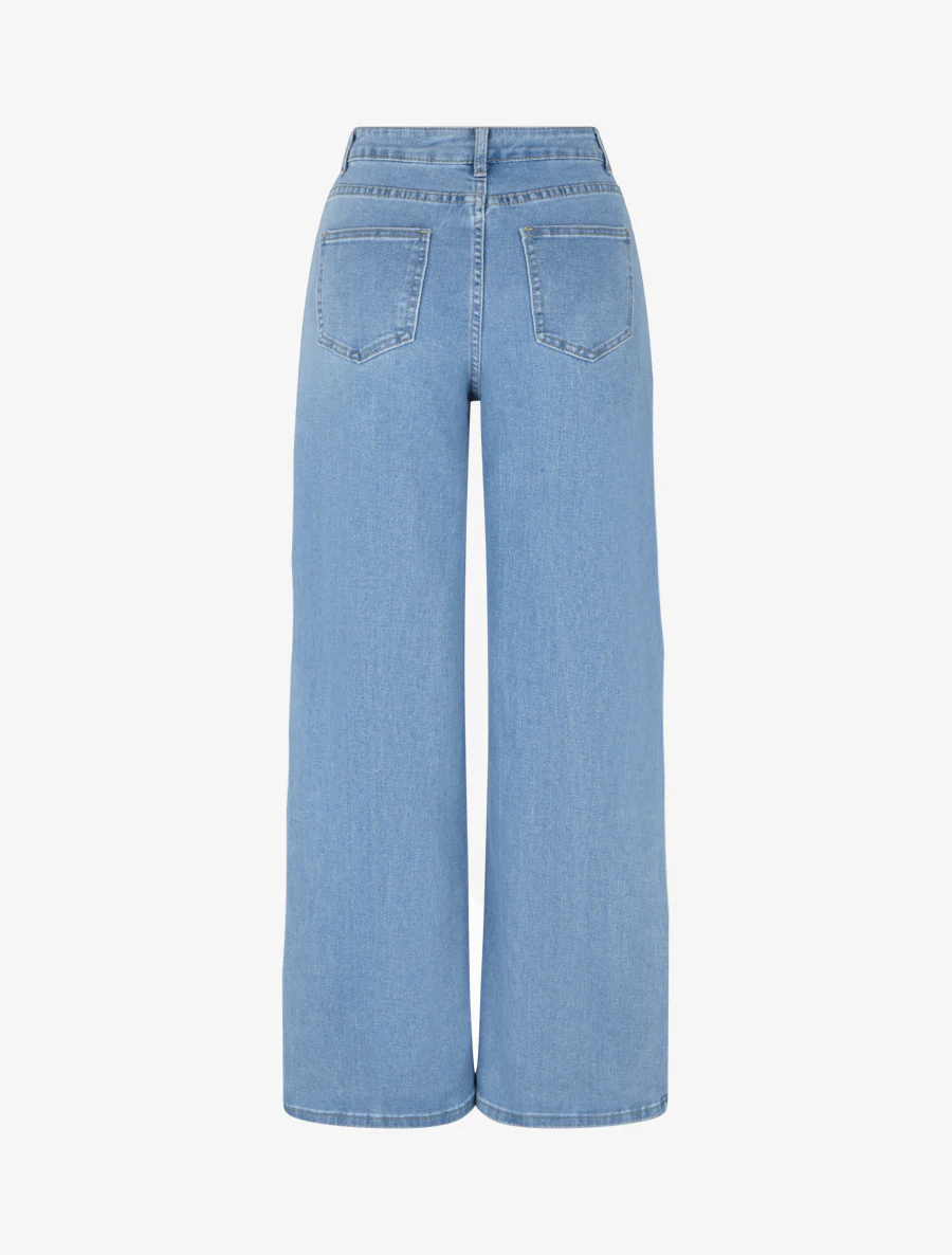 Jeans met borduursel van strikmotief - Blauw - Image 2