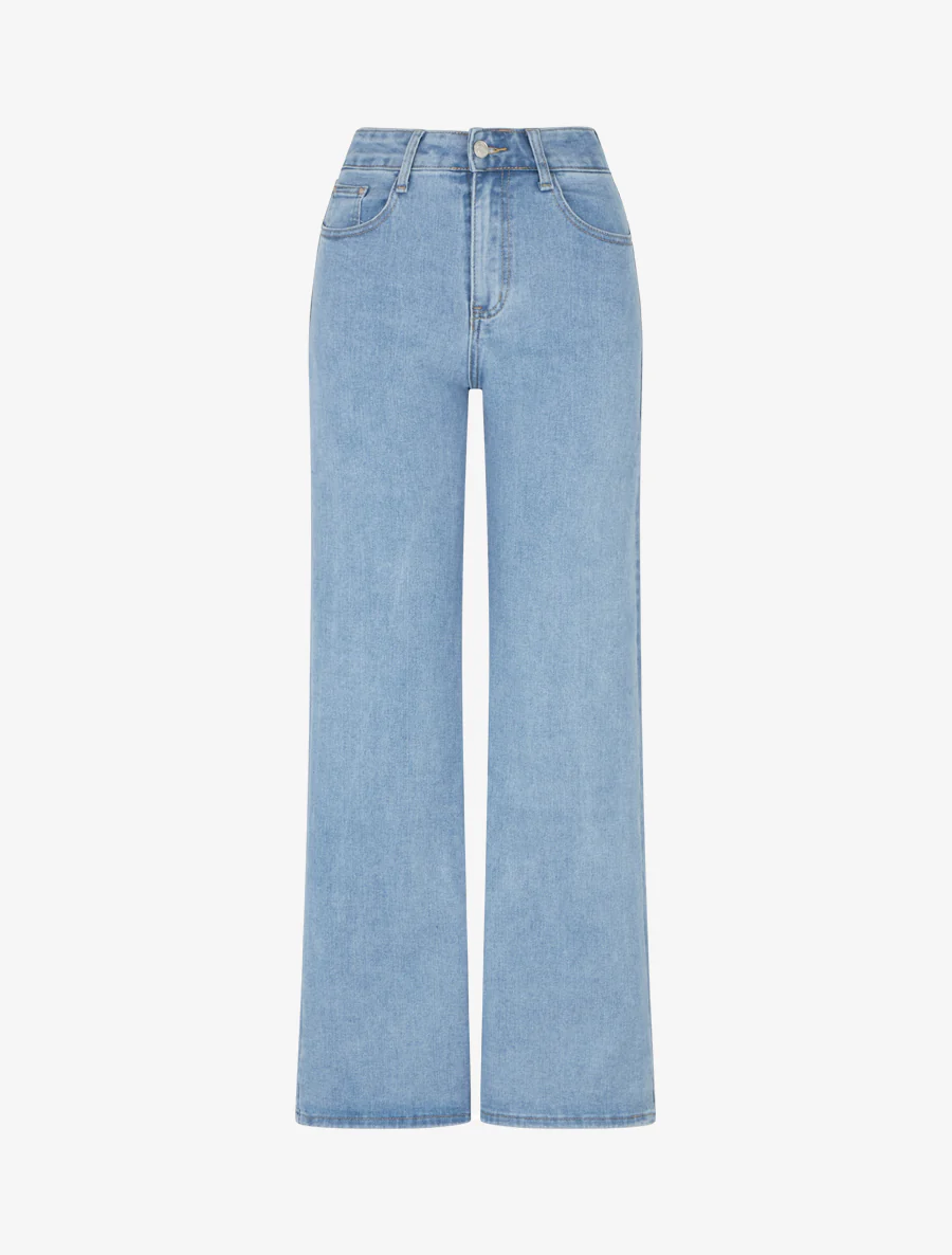 Jeans met hoge taille - Lichtblauw
