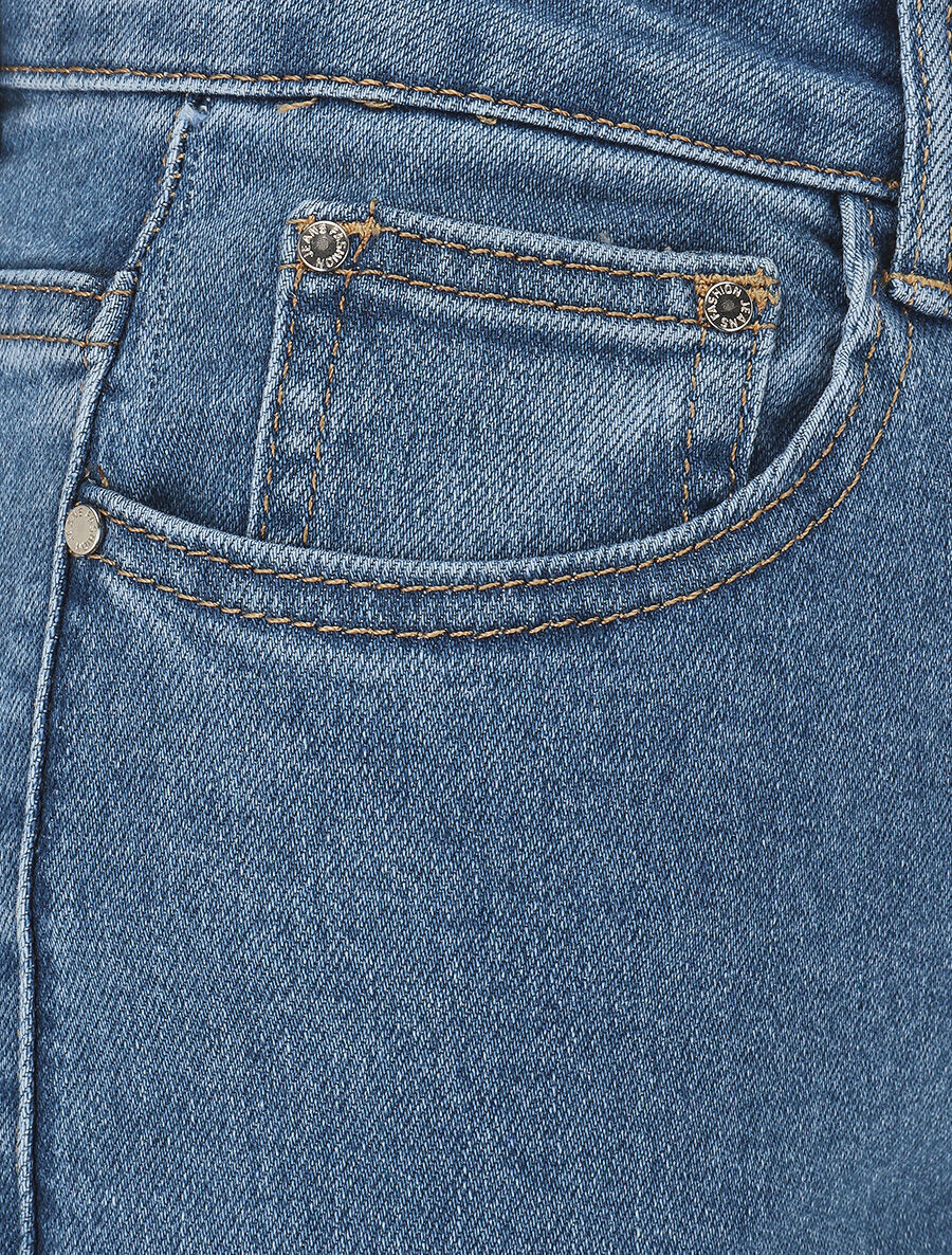 Jeans met rechte wijde pijpen - Blauw - Image 3