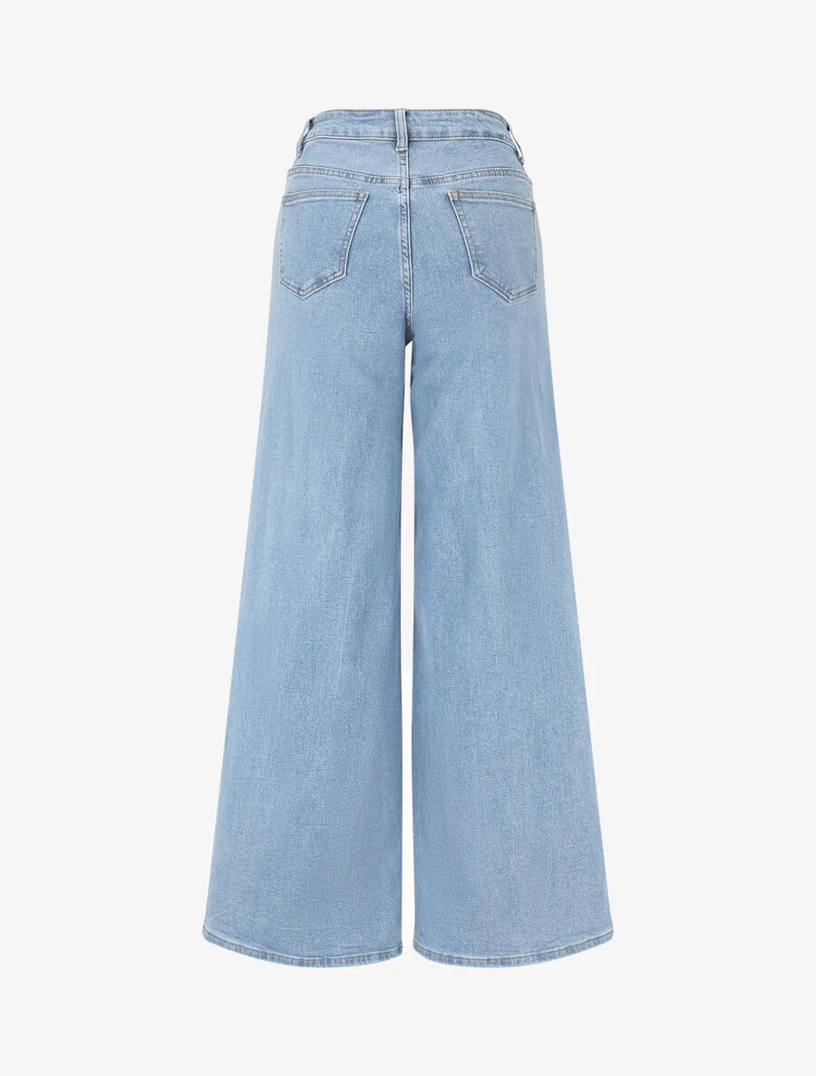 Jeans met rechte wijde pijpen - Lichtblauw - Image 2
