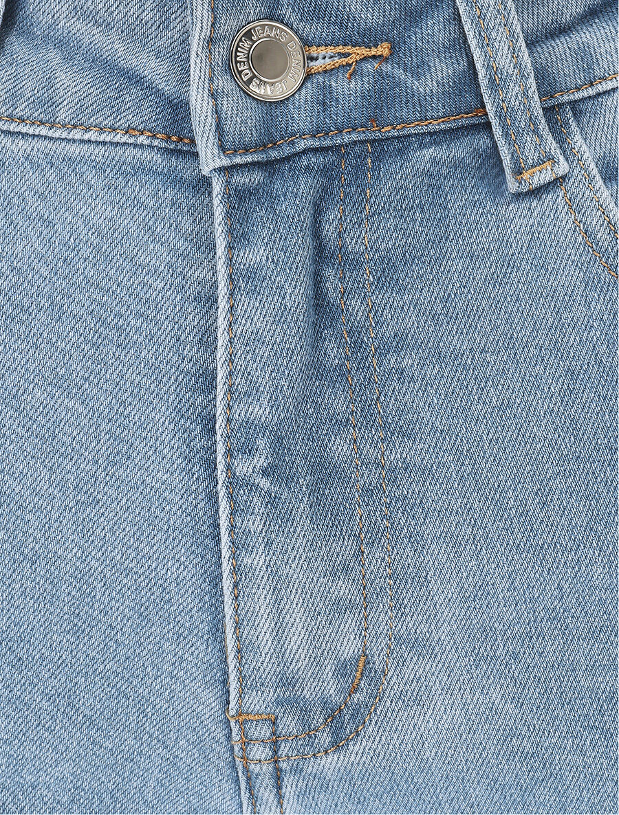 Jeans met rechte wijde pijpen - Lichtblauw - Image 3