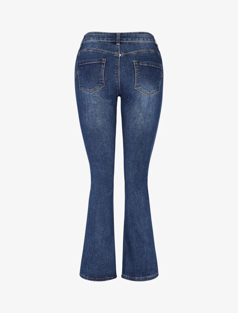 Jean push up flare snit - Blauw - Image 2