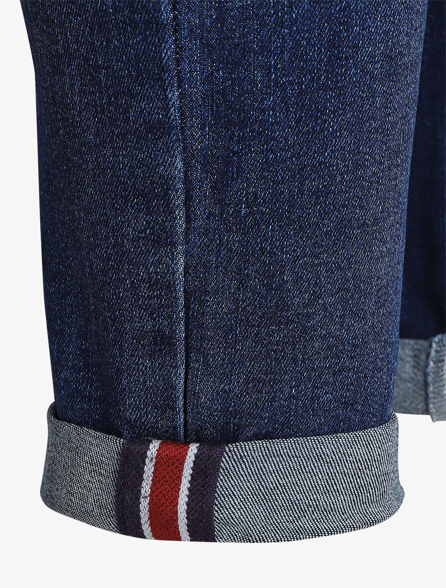 Jean push up met omgeslagen zoom slim fit - Blauw - Image 3