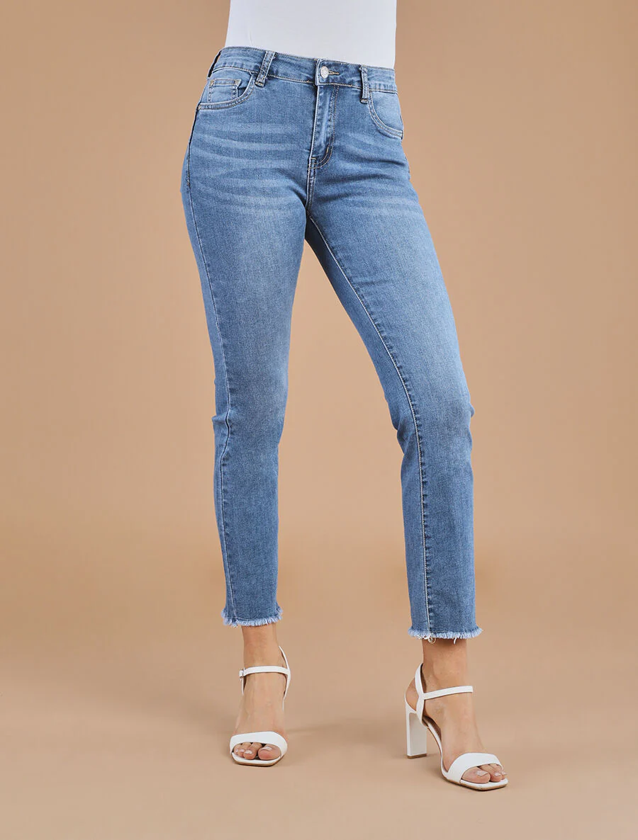 Jeans recht standaard maat - Blauw - Image 4