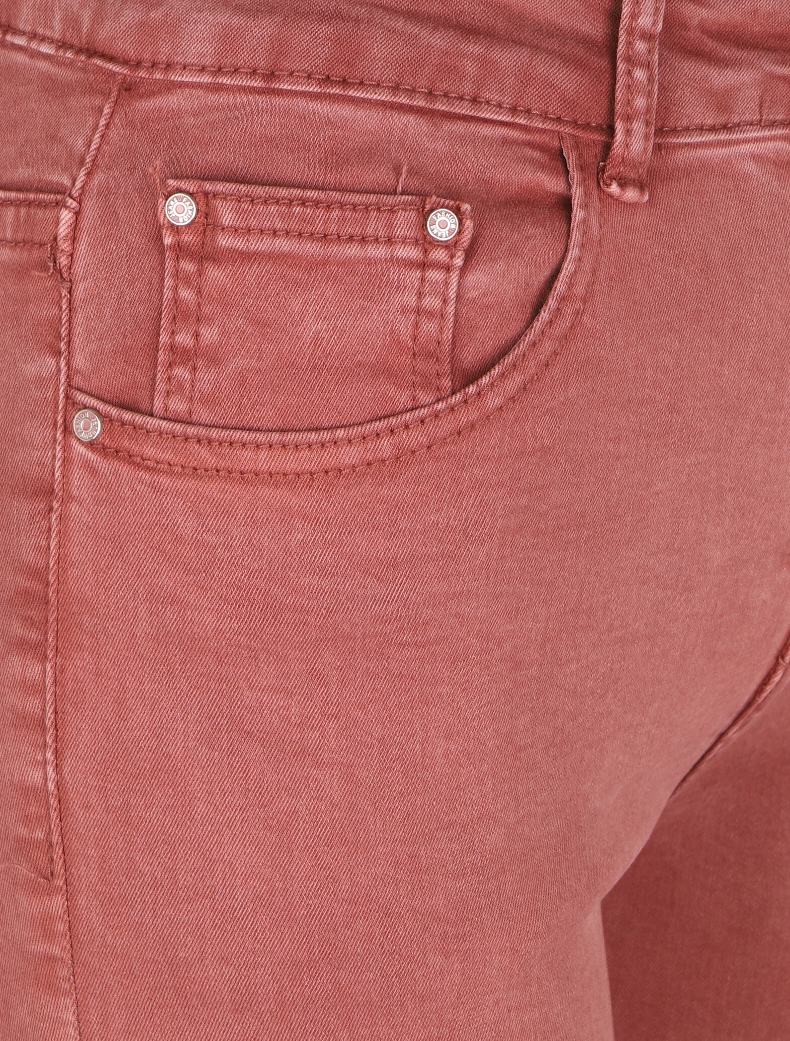 Hoge taille effen skinny jeans - Roze - Image 3
