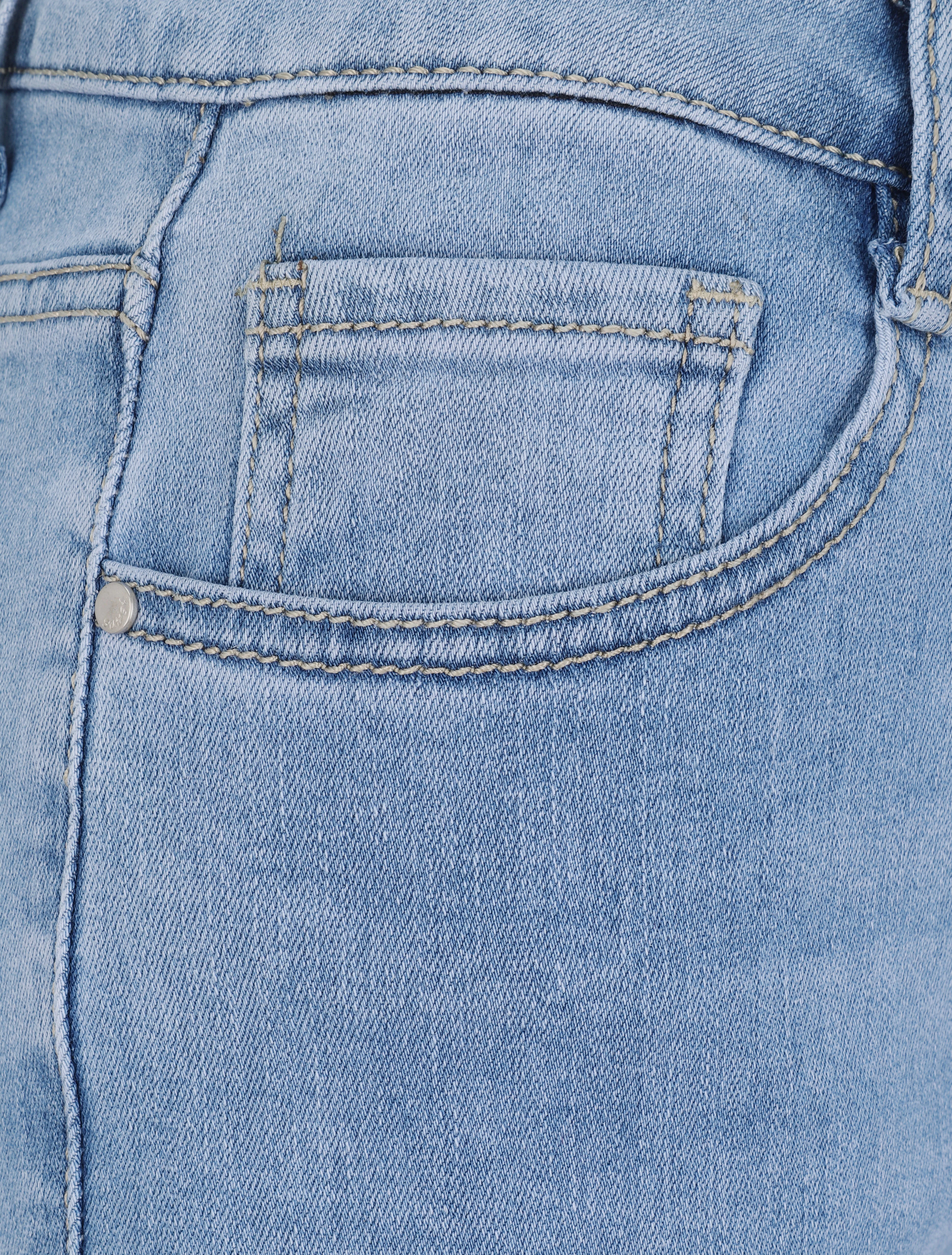 Skinny jeans met hoge taille in standaardmaat - Lichtblauw - Image 3