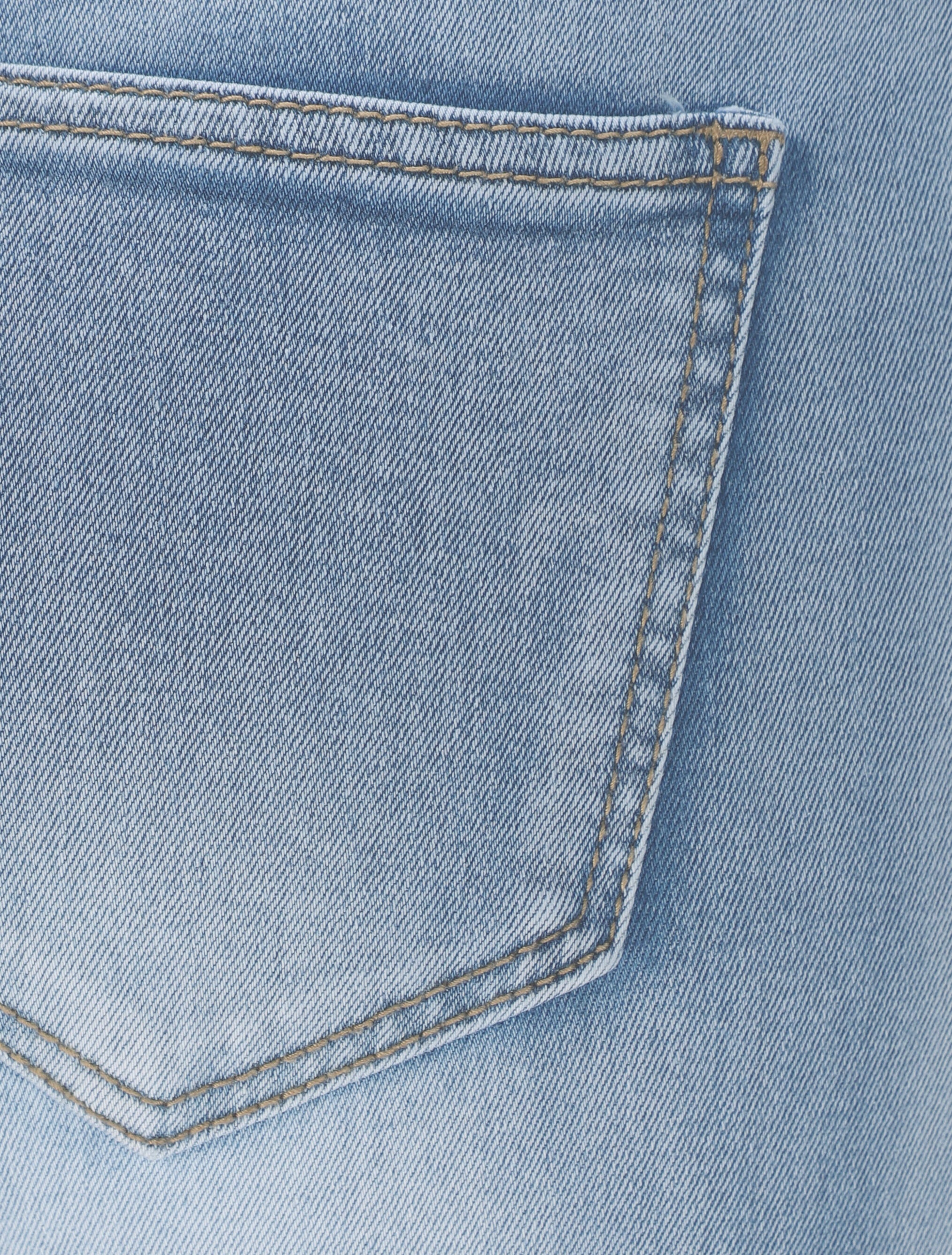 Hoog getailleerde slim fit jeans met knopen - Lichtblauw - Image 3