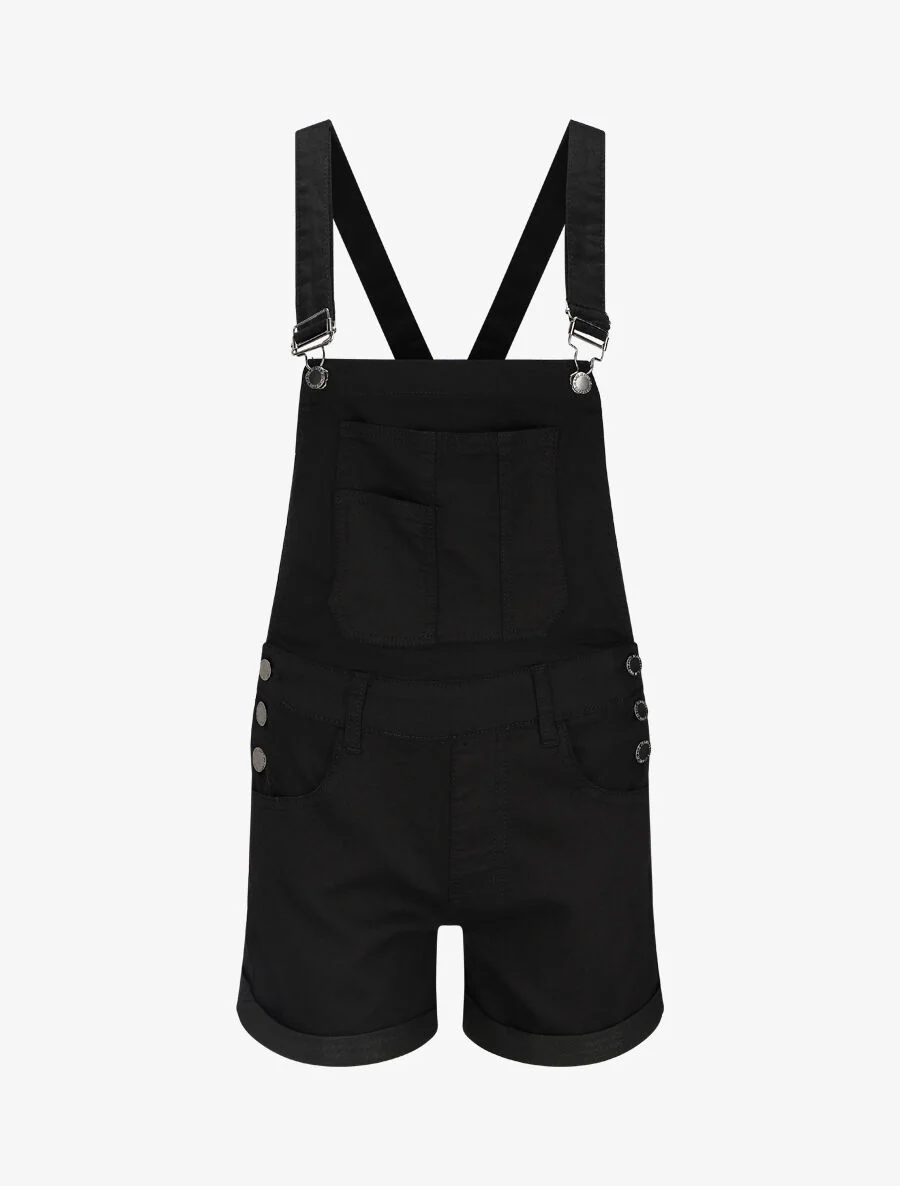 Jeans short overall - Zwart