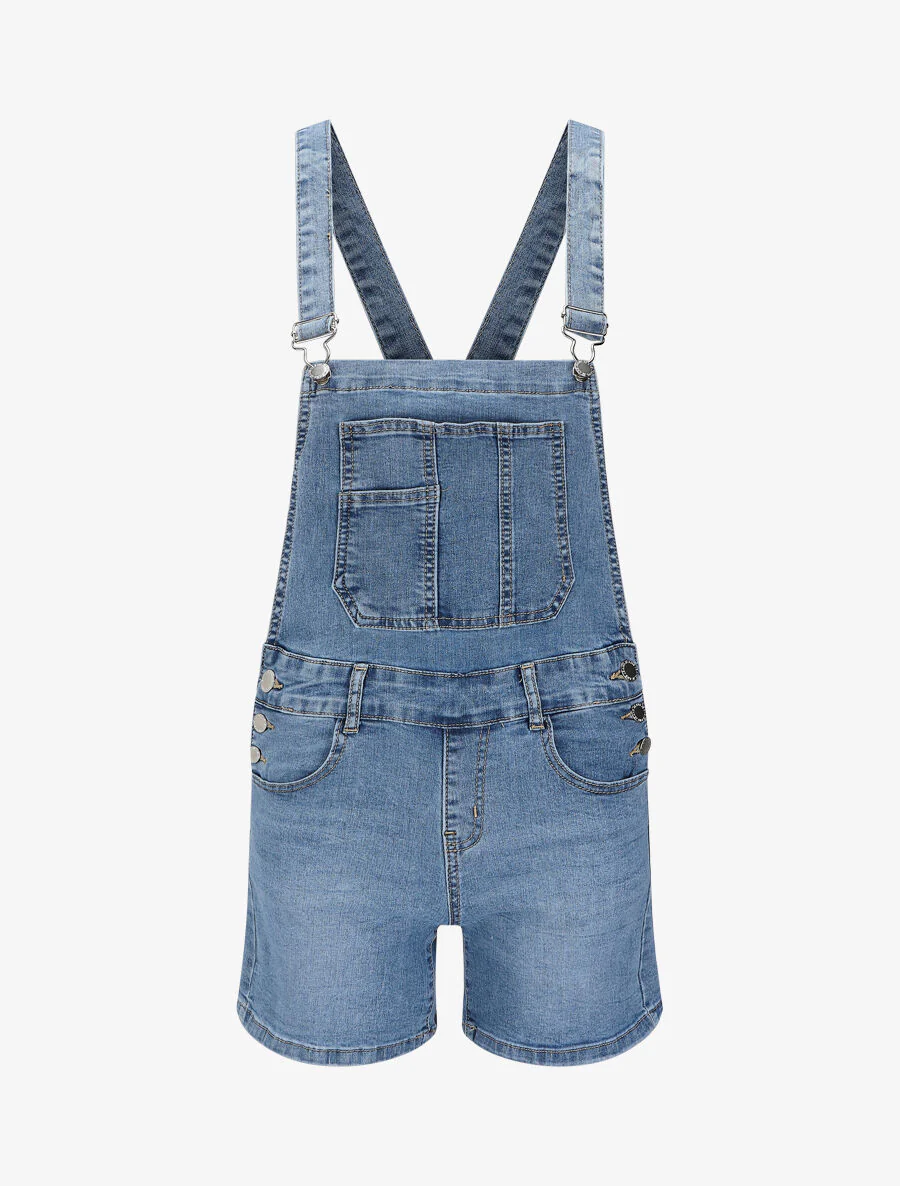 Korte tuinbroek van denim - Lichtblauw
