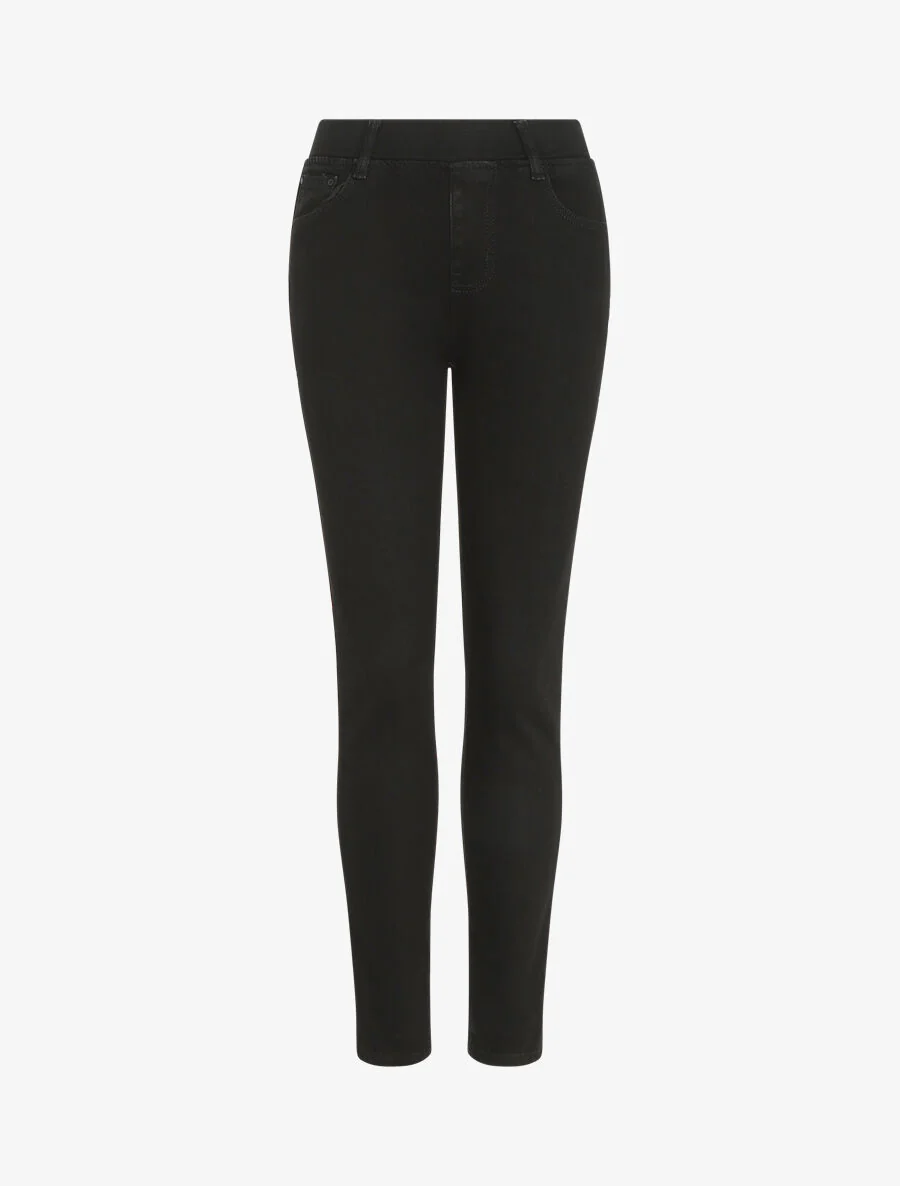 Jegging in grote maat met slanke hoge taille - Zwart