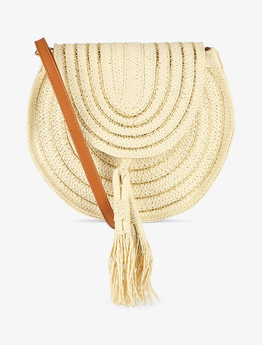 Joanna ronde tas - Lichtbeige