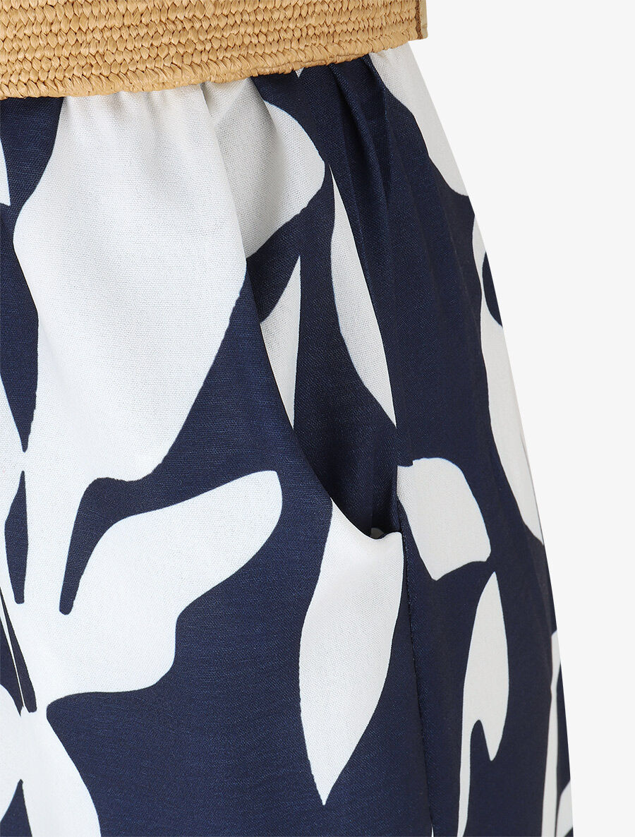 Jumpsuit met grafische print en korte mouwen - Donkerblauw - Image 3